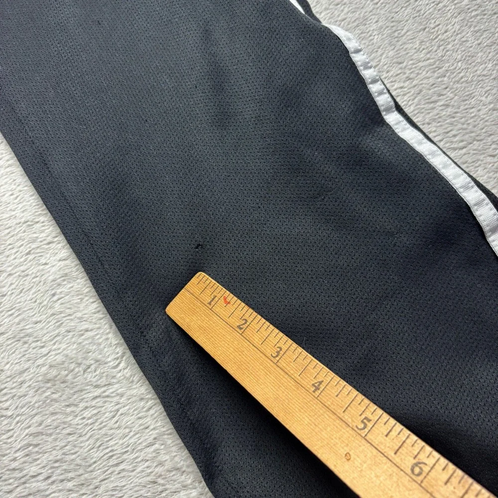 VTG Adidas 3-Stripe Track Pants Mens M Black White Mesh Lined A02001 Y2K Pockets